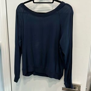 Vince Blouse navy blue size small silk